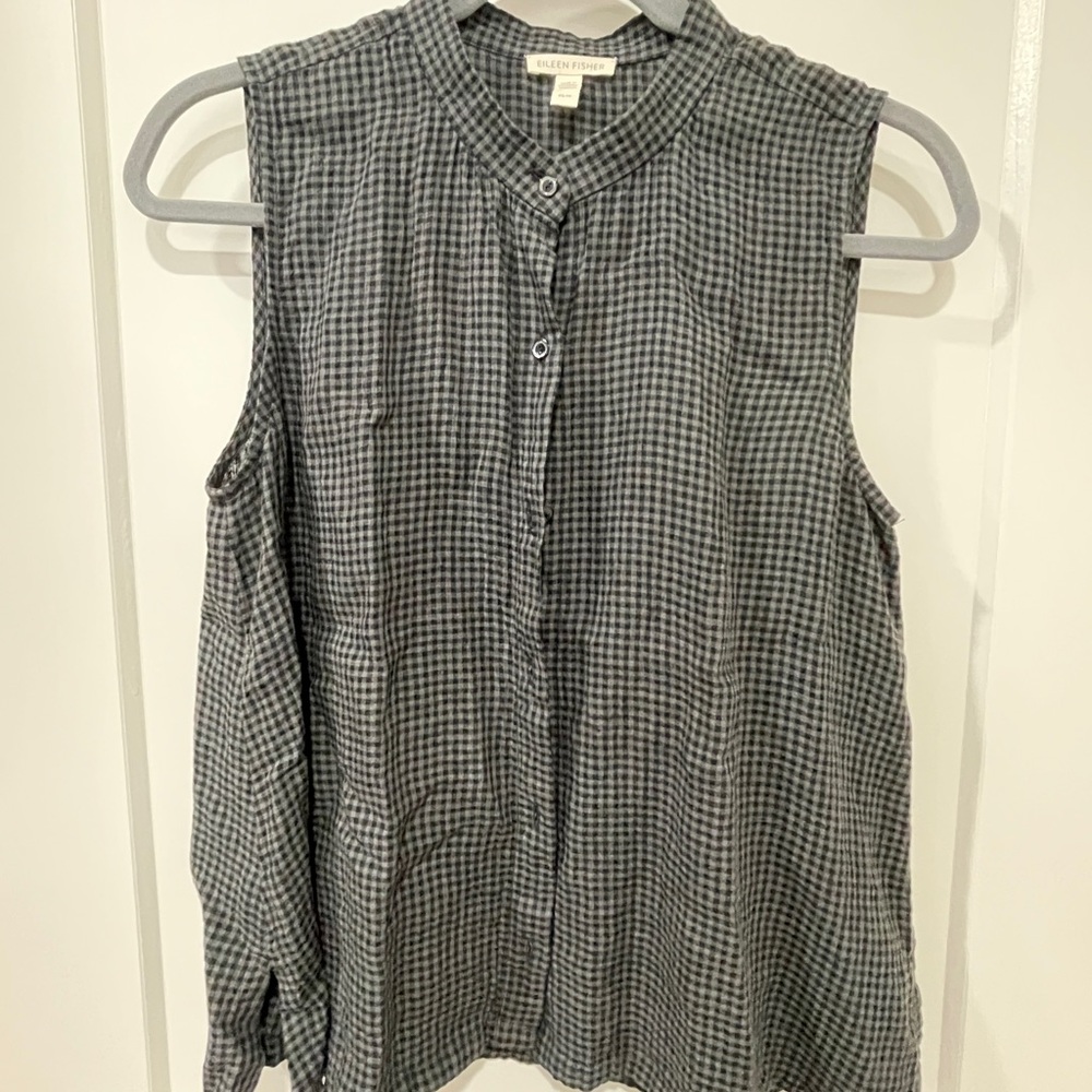 Madewell Black and White Gingham Women's Top